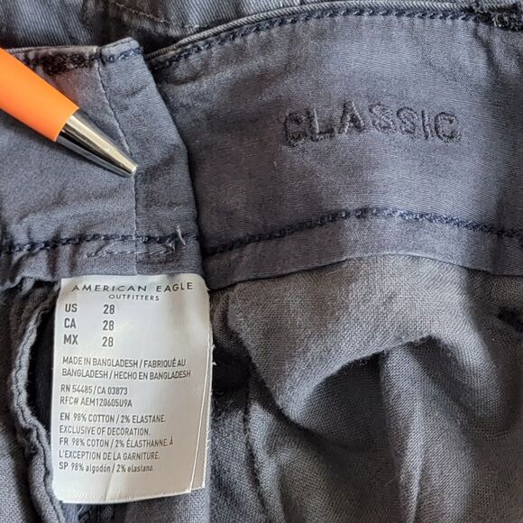 American Eagle Shorts Mens 28 Navy Blue Next Level Flex Classic Stretch Chino - Picture 8 of 10